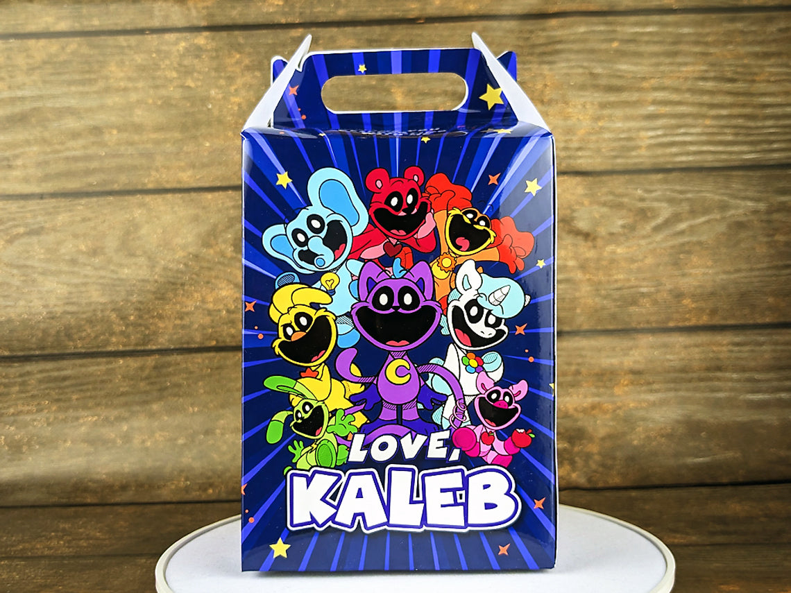 CatNap Themed Gable Box: Personalized Meal Box for Burger & Fries Party Favors! Perfect for Birthdays, Weddings, and More!