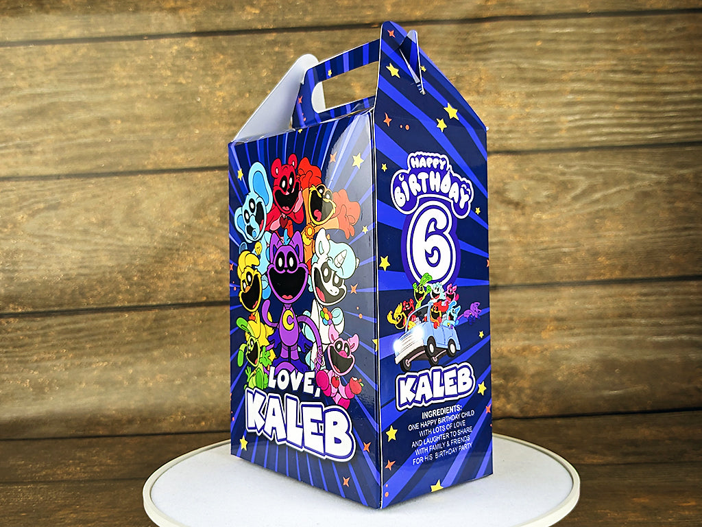 CatNap Themed Gable Box: Personalized Meal Box for Burger & Fries Party Favors! Perfect for Birthdays, Weddings, and More!