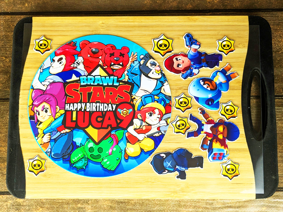 Collection of 13 Pre-cut Brawl Stars Edible Cake Toppers: Choose from Wafer Paper, Sugar Sheet, or Uncut Chocotransfer Options