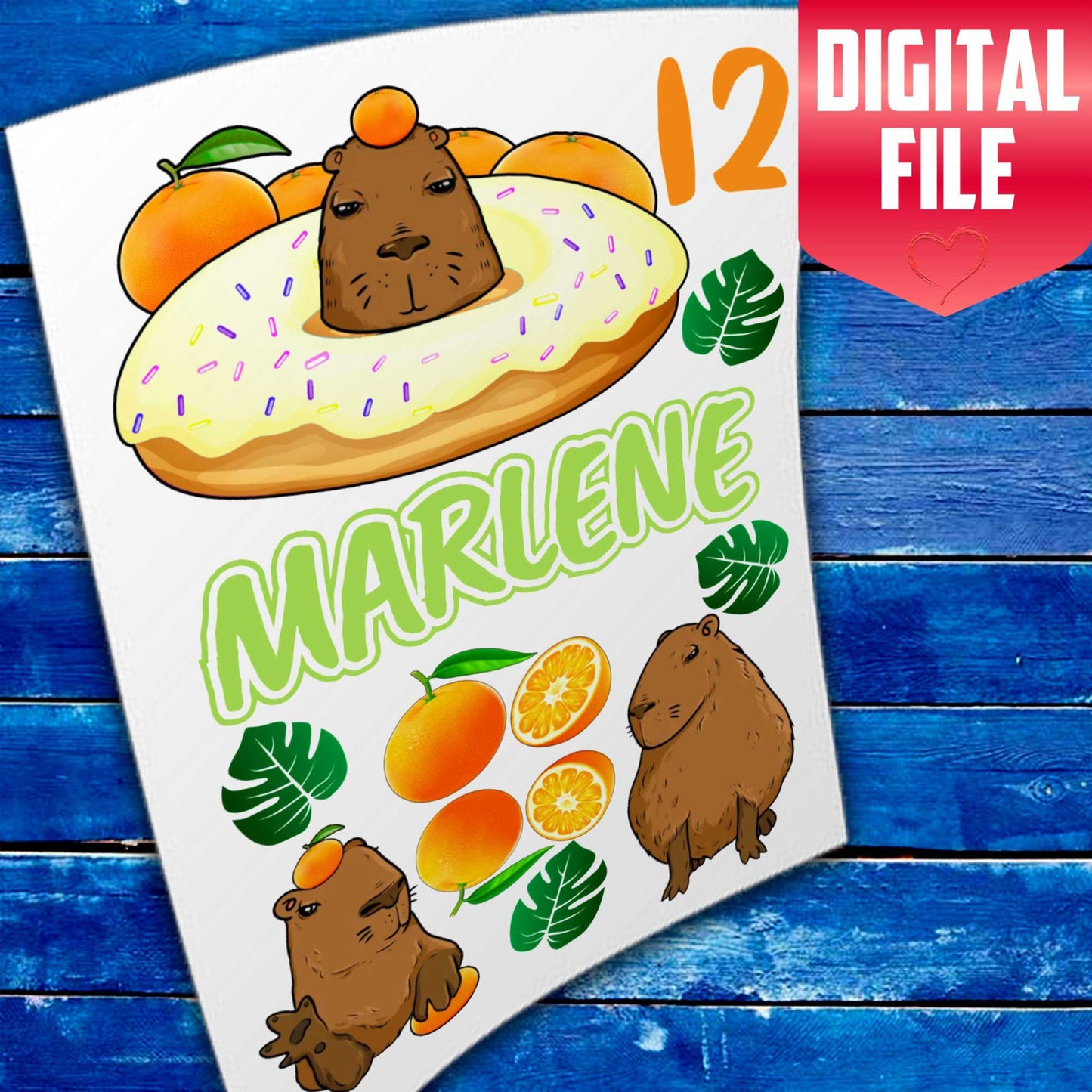 Capybara Edible Cake Toppers Set of 11 β Cute Animal Birthday Cake Decorations β Precut & Ready to Use