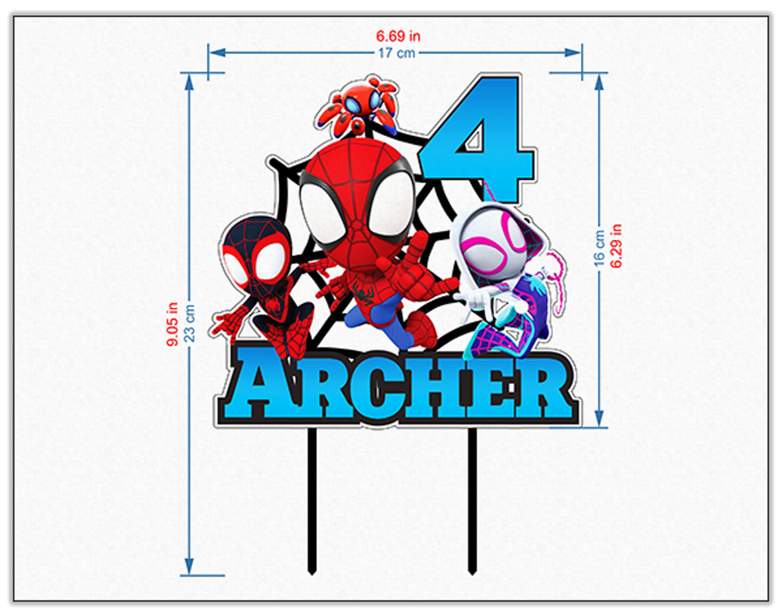 Personalised 3D Printed Spidey Cake Topper - Ideal for Spidey-Themed Birthdays and Parties!