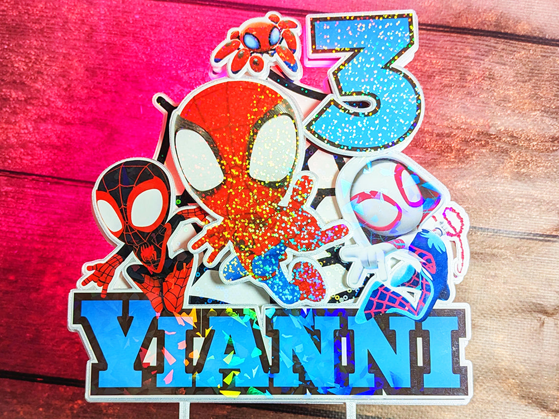 Personalised 3D Printed Spidey Cake Topper - Ideal for Spidey-Themed Birthdays and Parties!