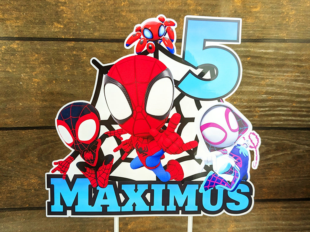 Personalised 3D Printed Spidey Cake Topper - Ideal for Spidey-Themed Birthdays and Parties!