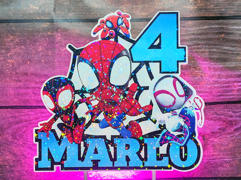Personalised 3D Printed Spidey Cake Topper - Ideal for Spidey-Themed Birthdays and Parties!
