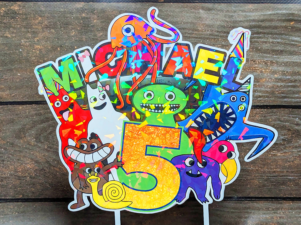 Personalised Garten of Banban Cake Topper - The Perfect Addition to Your Garten of Banban Themed Party!
