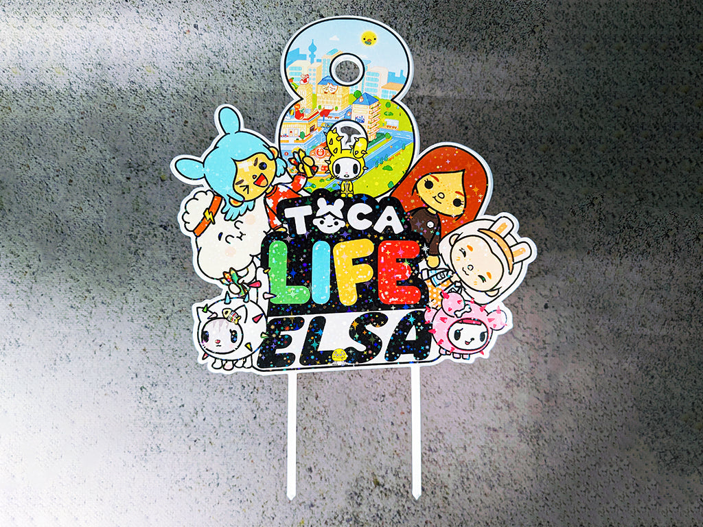 Personalised Toca Life Cake Topper - Ideal for Toca Life-Themed Birthdays and Parties!