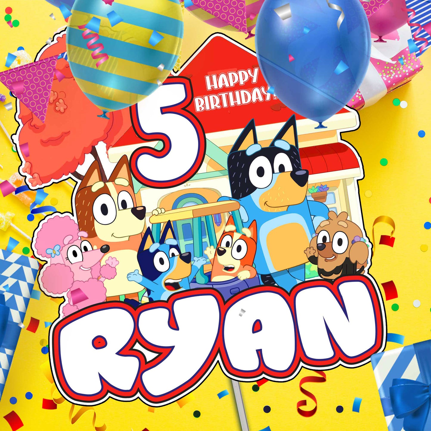 Custom Bluey Cake Topper β A Must-Have for Your Bluey Party!