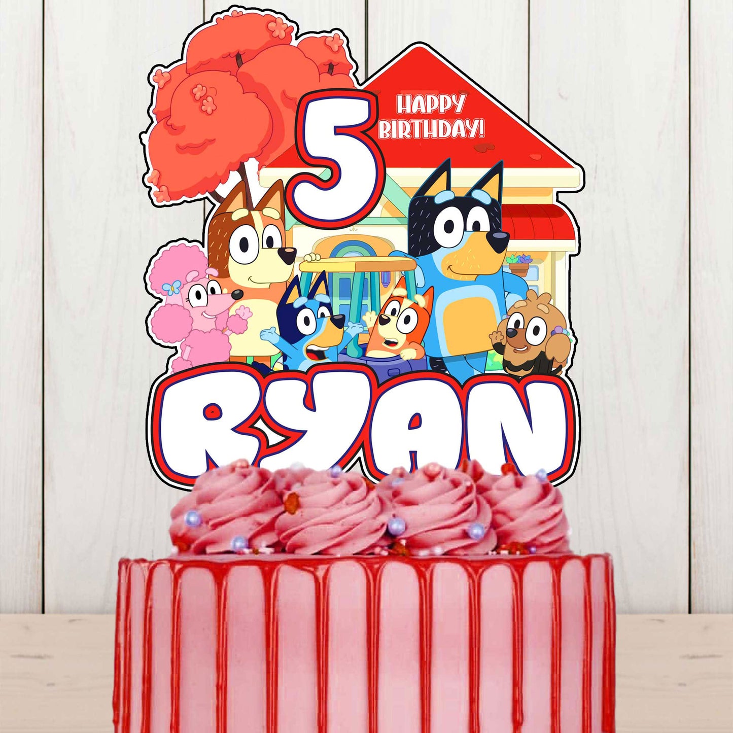 Custom Bluey Cake Topper β A Must-Have for Your Bluey Party!
