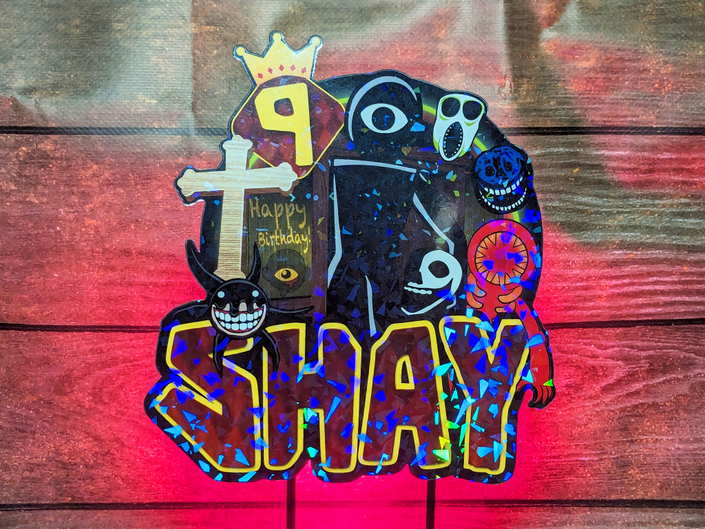 Personalized DOORS Roblox Cake Topper - The Perfect Addition to Your DOORS Roblox Themed Party!