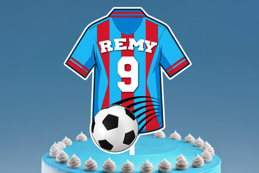 Ready to Goal! Football Time Cake Topper - The Perfect Addition to Your Football Themed Party!