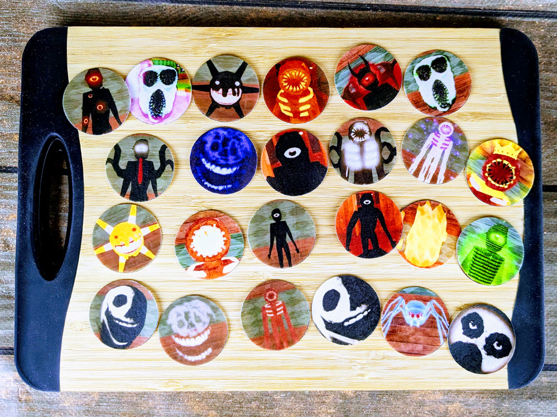 Roblox Doors Edible Cupcake Toppers - 24 Pre-Cut Pieces on Wafer Paper, Sugar Sheet, or without cutting Chocotransfer
