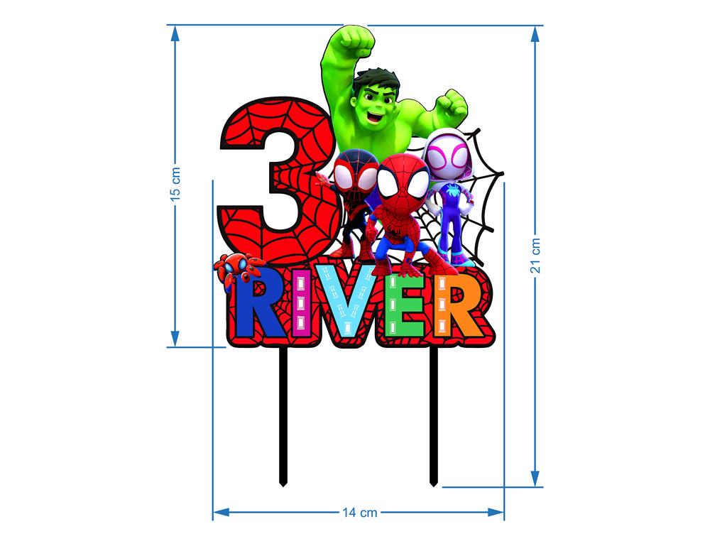 Personalised 3D Printed Spidey Cake Topper - Ideal for Spidey-Themed Birthdays and Parties!