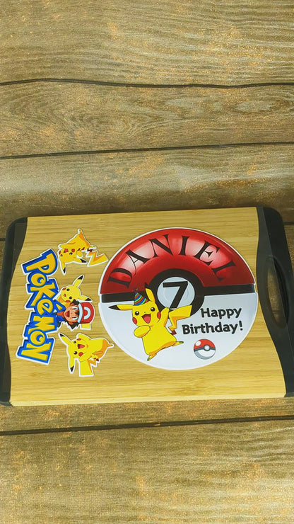 Set of 4 Pikachu Pokemon Edible Cake Toppers - Wafer Paper, Sugar Sheet or without cutting Chocotransfer
