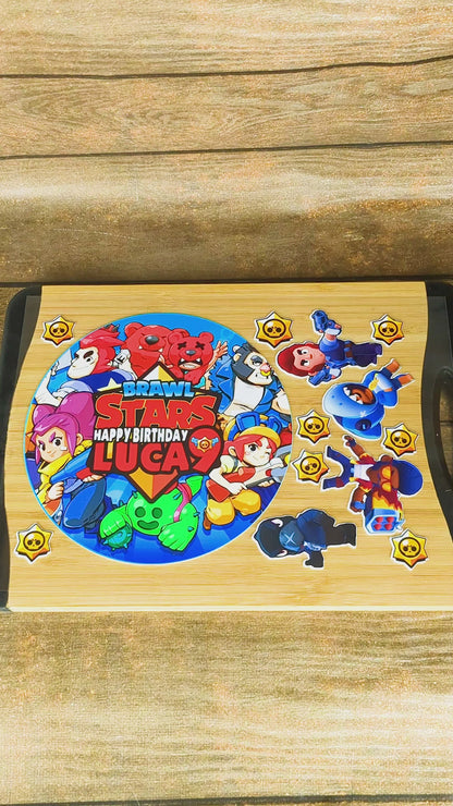 Collection of 13 Pre-cut Brawl Stars Edible Cake Toppers: Choose from Wafer Paper, Sugar Sheet, or Uncut Chocotransfer Options