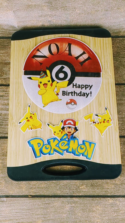 Set of 4 Pikachu Pokemon Edible Cake Toppers - Wafer Paper, Sugar Sheet or without cutting Chocotransfer