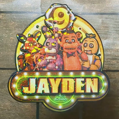 Personalised 3D Printed Five Nights at Freddy’s Cake Topper - Ideal for FNaF-Themed Birthdays and Parties!