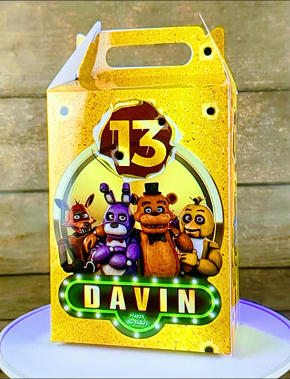 Five Nights at Freddy's themed bivalve box: Personalized box for candy and party gifts! Perfect for birthdays, weddings and more!