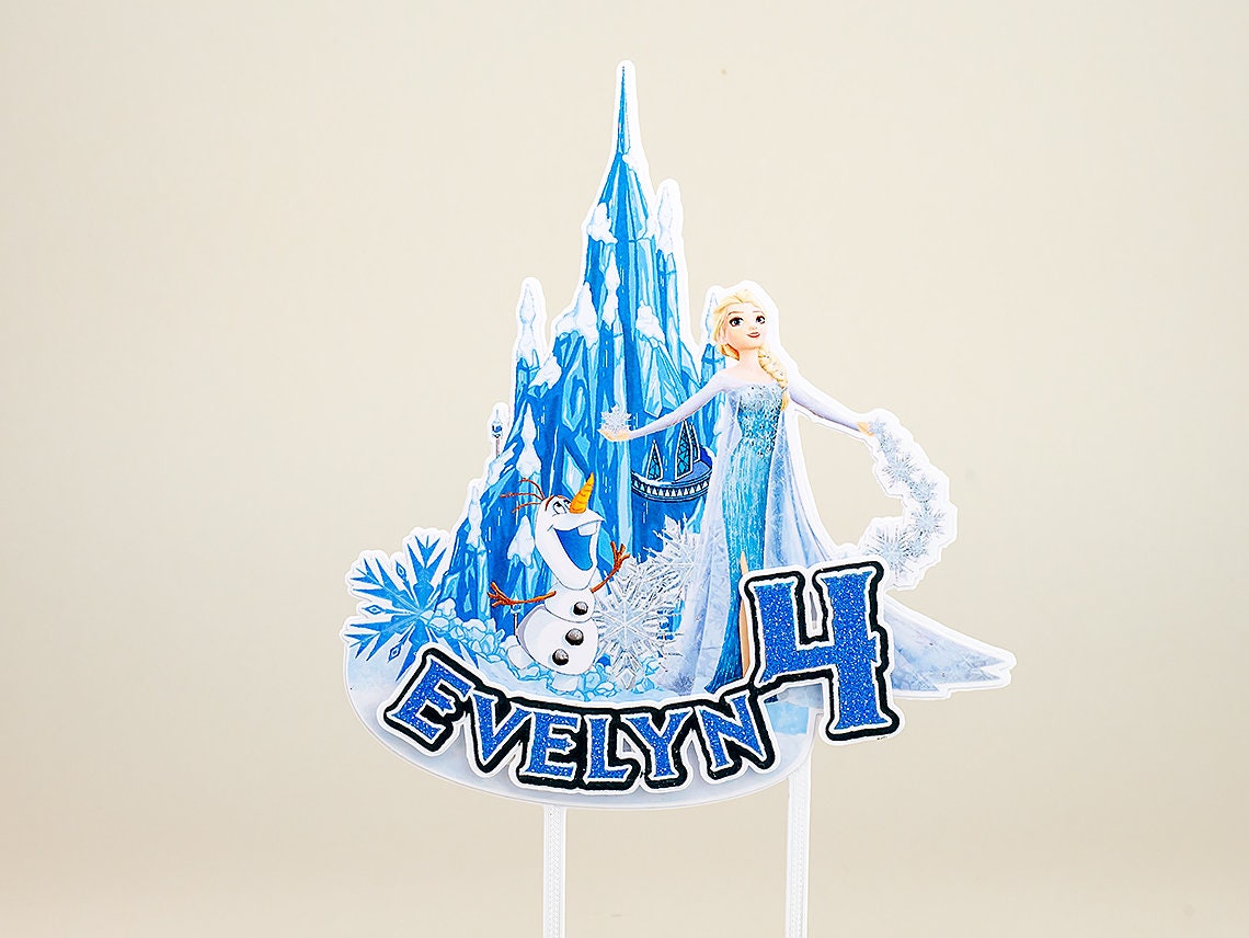 Personalised Frozen Cake Topper - The Perfect Addition to Your Frozen Themed Party!