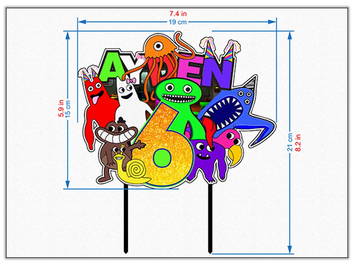 Personalised Garten of Banban Cake Topper - The Perfect Addition to Your Garten of Banban Themed Party!