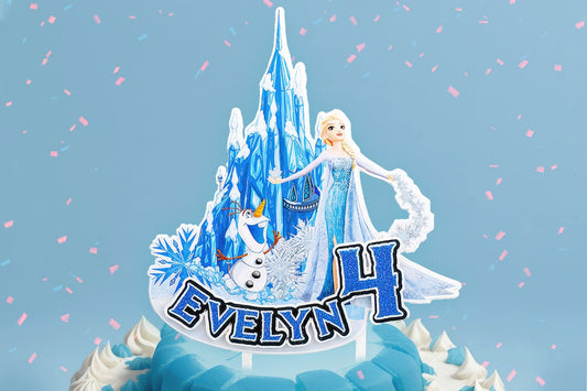Personalised Frozen Cake Topper - The Perfect Addition to Your Frozen Themed Party!