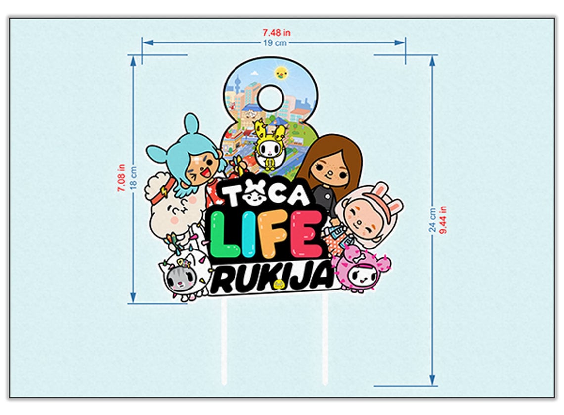 Personalised Toca Life Cake Topper - Ideal for Toca Life-Themed Birthdays and Parties!