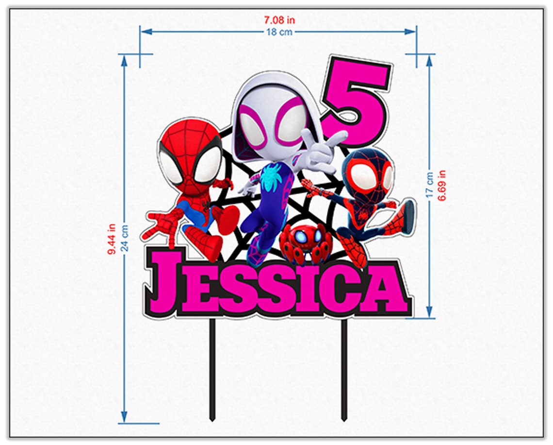 Personalised 3D Printed Spidey Cake Topper - Ideal for Spidey-Themed Birthdays and Parties!
