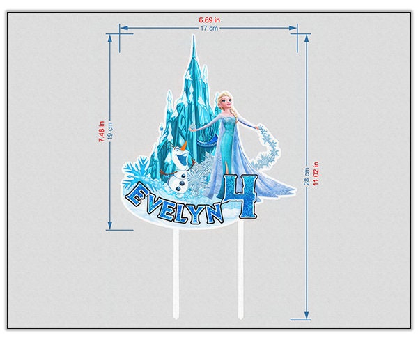 Personalised Frozen Cake Topper - The Perfect Addition to Your Frozen Themed Party!