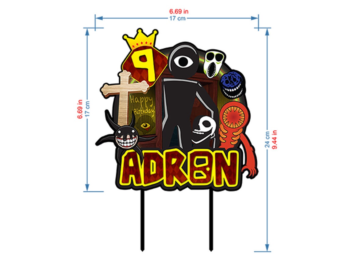 Personalized DOORS Roblox Cake Topper - The Perfect Addition to Your DOORS Roblox Themed Party!