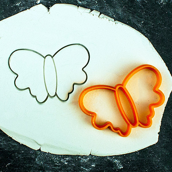 Butterfly and Bee Gingerbread Cookie Cutter Set - Precision-Cut, Butterfly (6 cm x 4 cm/ 2.36" x 1.57") and Bee (4 cm x 4 cm /1.57" x 1.57")