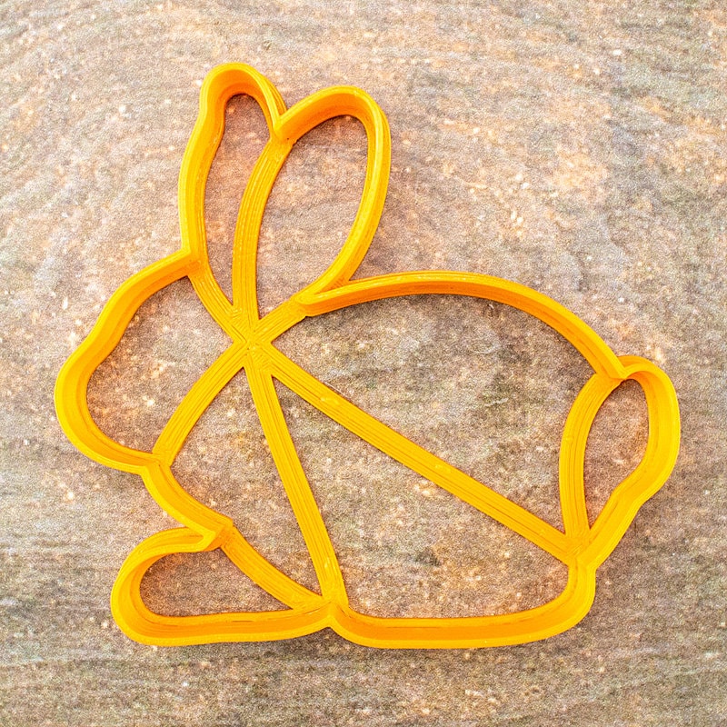 Easter Bunny Gingerbread Cutter and Stamp Set - Precision-Cut 3.03" x 2.91" (7.7 cm x 7.4 cm) Mold and Stamp for Crafting Delightful Cookies