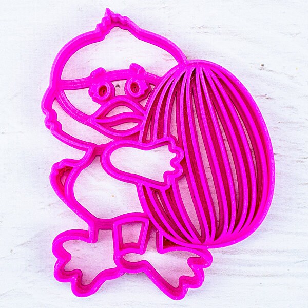 Easter Duckling Cookie Cutter - 3D Printed, 2.76" x 3.54" (7 cm x 9 cm) - Unique Mold for Baking Cookies
