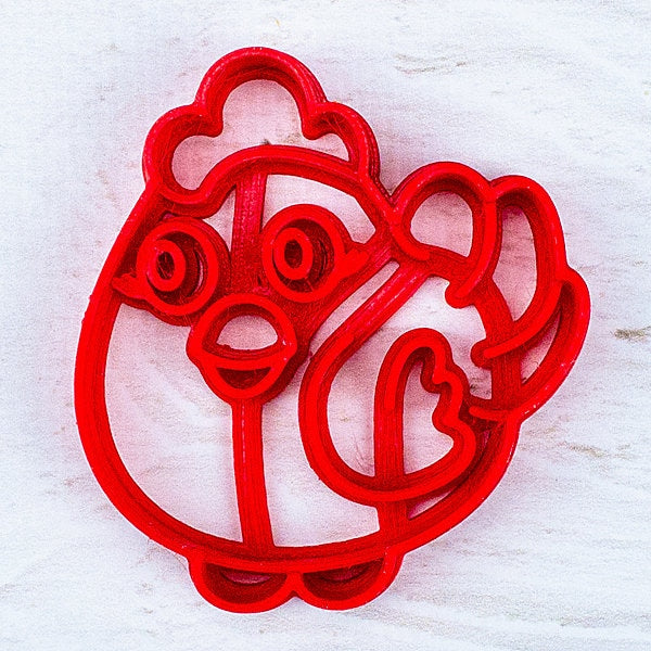 Chicken-shaped Gingerbread Cookie Cutter - Precision-Cut, 2.16" x 2.36" (5.5 cm x 6 cm) - Exclusive Mold for Crafting Delightful Cookies