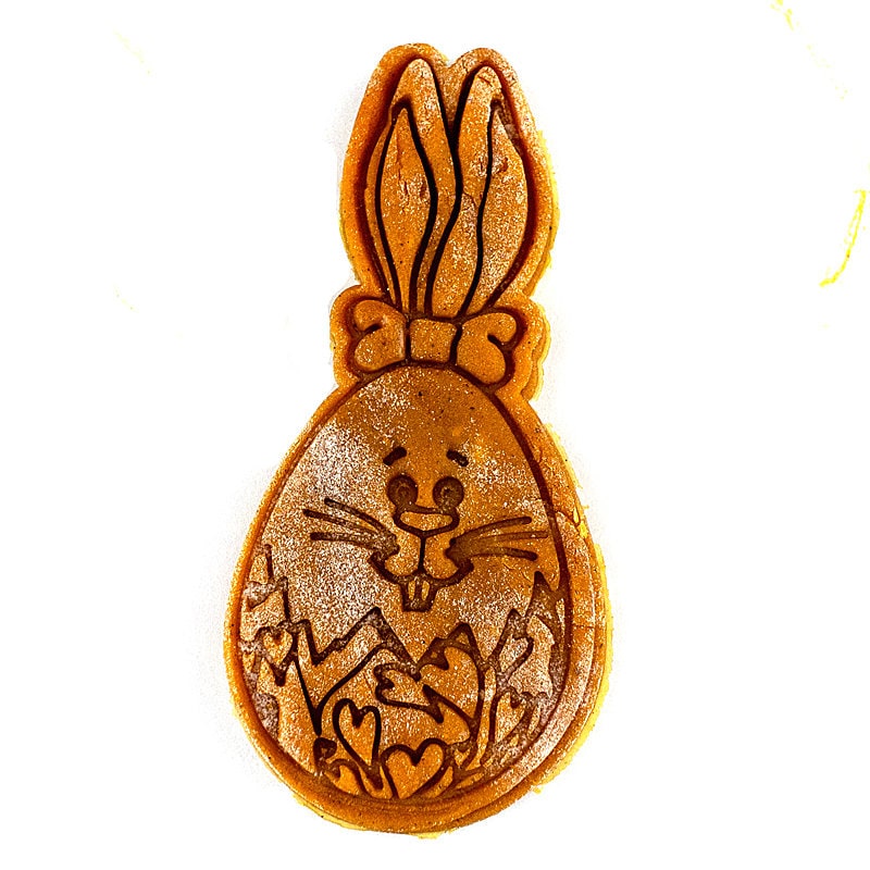 Easter Bunny Cookie Cutter and Stamp Set - 3D Printed, 1.93" x 4.21" (4.9 cm x 10.7 cm) - Unique Mold for Baking Cookies