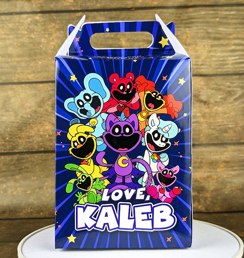 CatNap Themed Gable Box: Personalized Meal Box for Burger & Fries Party Favors! Perfect for Birthdays, Weddings, and More!