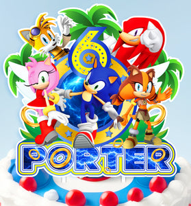 Customized 3D Printed Sonic Cake Topper - Perfect for Celebrating Sonic-Inspired Birthdays and Parties!