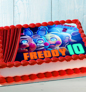 Five Nights at Freddy’s Cake Topper: Edible Wafer Paper, Sugar Sheet, Chocotransfer