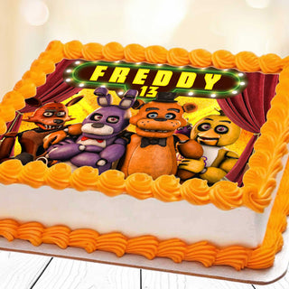 Five Nights at Freddy’s Cake Topper – Edible, Rectangular, Wafer Paper, Sugar Sheet, Chocotransfer – Birthday Decoration
