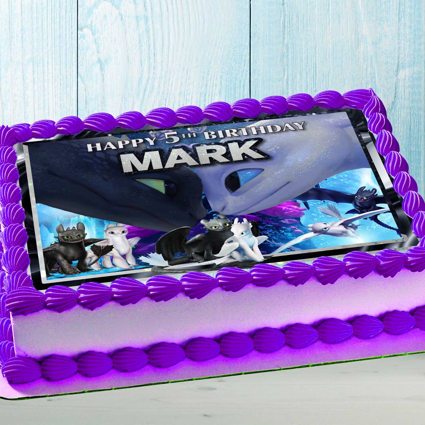 How to Train Your Dragon Edible Cake Topper – Wafer Paper, Sugar Sheet, Chocotransfer Decoration