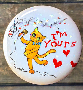 Melodické vousy lásky Valentýnský knoflíkový špendlík | Okouzlující odznak oslav | Vzpomínka inspirovaná romantikou