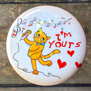 Melodické vousy lásky Valentýnský knoflíkový špendlík | Okouzlující odznak oslav | Vzpomínka inspirovaná romantikou