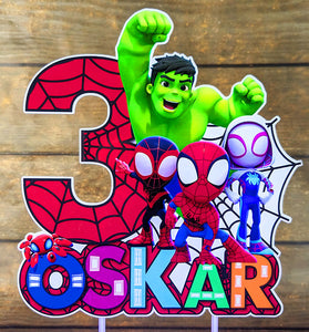 Personalised 3D Printed Spidey Cake Topper - Ideal for Spidey-Themed Birthdays and Parties!