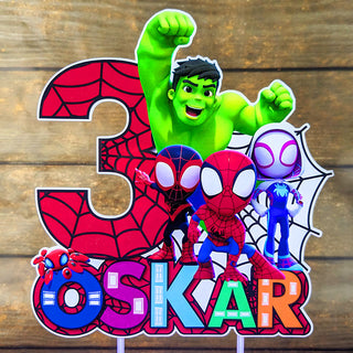 Personalised 3D Printed Spidey Cake Topper - Ideal for Spidey-Themed Birthdays and Parties!