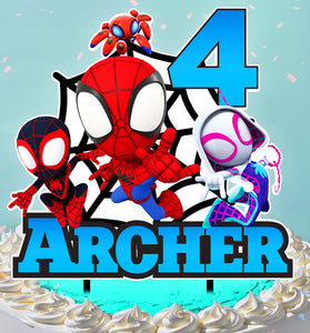 Personalised 3D Printed Spidey Cake Topper - Ideal for Spidey-Themed Birthdays and Parties!