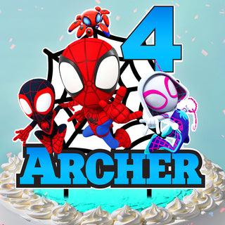 Personalised 3D Printed Spidey Cake Topper - Ideal for Spidey-Themed Birthdays and Parties!