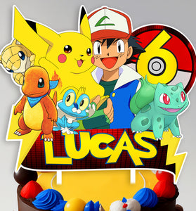Personalised Pokemon GO Cake Topper - The Perfect Addition to Your Pokemon GO Themed Party!