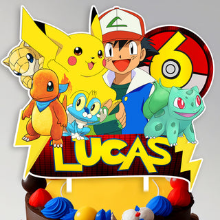 Personalised Pokemon GO Cake Topper - The Perfect Addition to Your Pokemon GO Themed Party!
