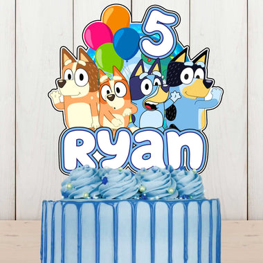 Personalized Bluey Cake Topper - The Perfect Addition to Your Bluey Themed Party!