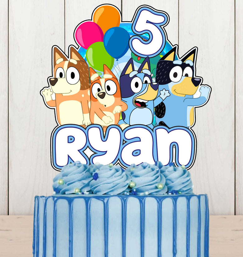 Personalized Bluey Cake Topper - The Perfect Addition to Your Bluey Themed Party!