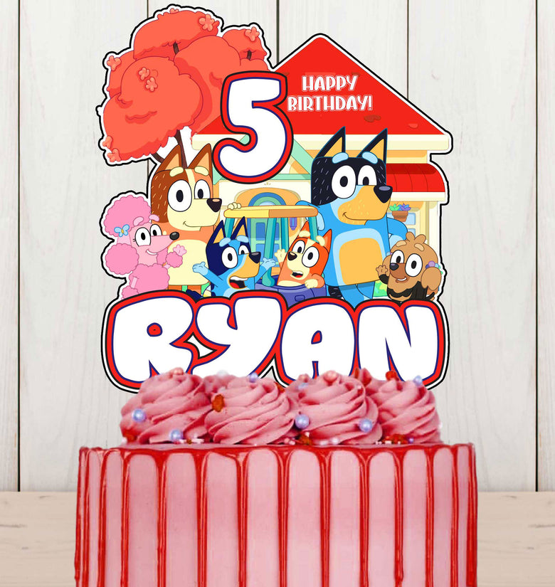 Custom Bluey Cake Topper – A Must-Have for Your Bluey Party!