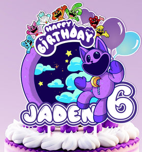 Spersonalizowany Topper na Tort CatNap - Idealny Dodatek do Twojej Imprezy Tematycznej CatNap!